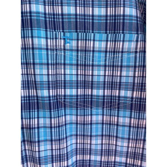 Panhandle Slim Tuf Cooper Performance Blue Plaid Button up XL long sleeve - Picture 5 of 9
